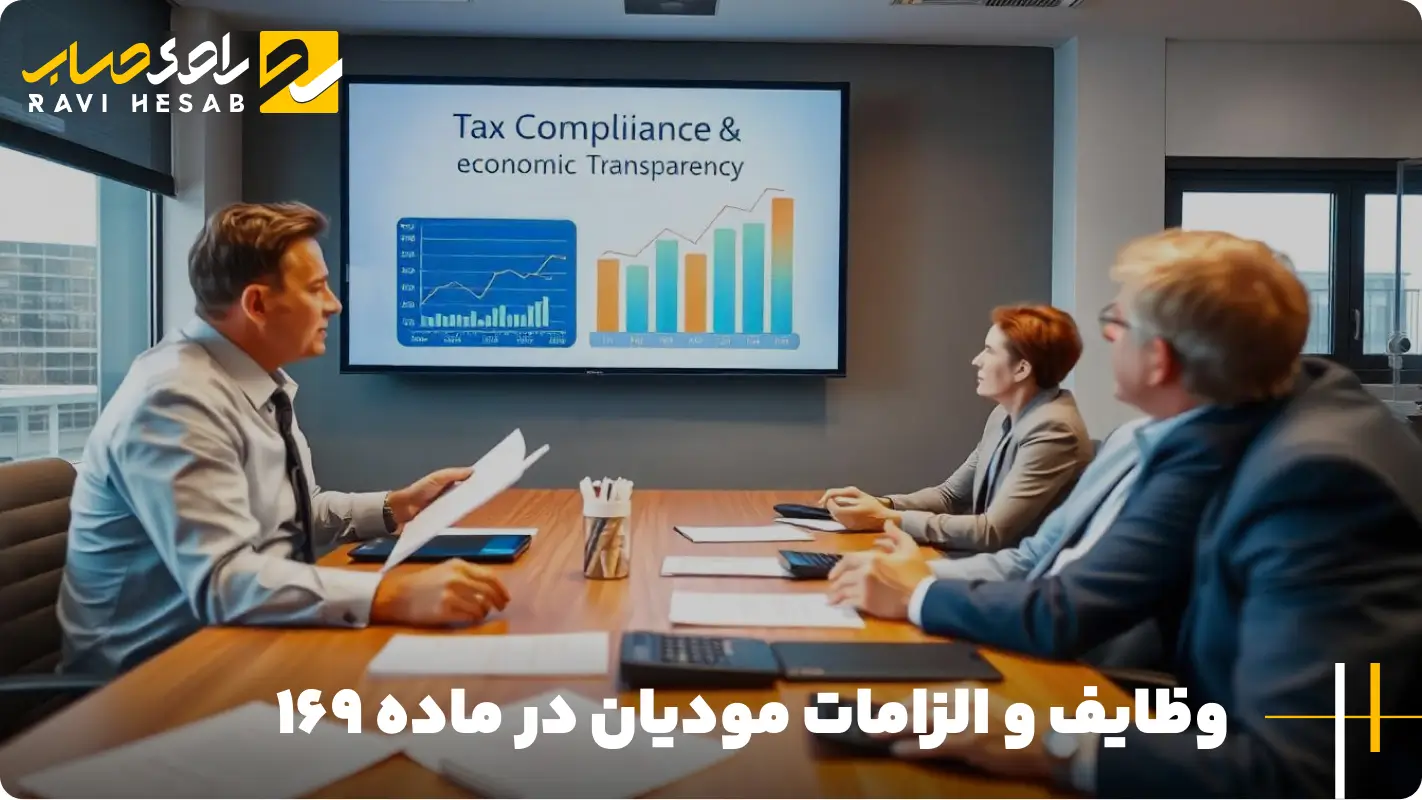 وظایف و الزامات مودیان در ماده 169